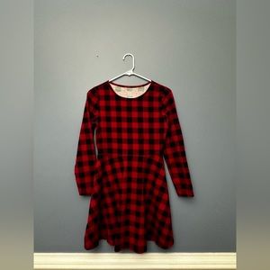 Red and black plaid dress